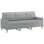 Sofá de 3 plazas con cojines tela gris claro 180 cm de vidaXL, Sofás - Ref: Foro24-3200790, Precio: 296,58 €, Descuento: %