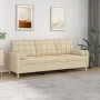 3-seater sofa with cream fabric cushions 180 cm by vidaXL, Sofas - Ref: Foro24-3200792, Price: 269,88 €, Discount: %