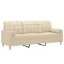 3-seater sofa with cream fabric cushions 180 cm by vidaXL, Sofas - Ref: Foro24-3200792, Price: 269,88 €, Discount: %