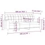 3-seater sofa with cream fabric cushions 180 cm by vidaXL, Sofas - Ref: Foro24-3200792, Price: 269,88 €, Discount: %