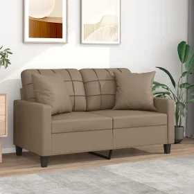 2-Sitzer-Sofa mit Cappuccino-Kunstlederkissen 120 cm von vidaXL, Sofas - Ref: Foro24-3200802, Preis: 198,97 €, Rabatt: %