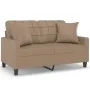 2-seater sofa with cappuccino synthetic leather cushions 120 cm by vidaXL, Sofas - Ref: Foro24-3200802, Price: 198,97 €, Disc...