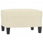 3-seater sofa with cream synthetic leather stool 180 cm by vidaXL, Sofas - Ref: Foro24-3201025, Price: 304,18 €, Discount: %