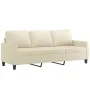 3-seater sofa with cream synthetic leather stool 180 cm by vidaXL, Sofas - Ref: Foro24-3201025, Price: 304,18 €, Discount: %