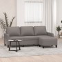 3-Sitzer-Sofa mit Hocker aus taupegrauem Stoff, 180 cm von vidaXL, Sofas - Ref: Foro24-3201044, Preis: 360,30 €, Rabatt: %