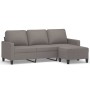 3-Sitzer-Sofa mit Hocker aus taupegrauem Stoff, 180 cm von vidaXL, Sofas - Ref: Foro24-3201044, Preis: 360,30 €, Rabatt: %