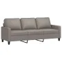3-seater sofa with stool in taupe gray fabric 180 cm by vidaXL, Sofas - Ref: Foro24-3201044, Price: 353,42 €, Discount: %