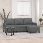 3-seater sofa with stool in dark gray fabric 180 cm by vidaXL, Sofas - Ref: Foro24-3201038, Price: 344,91 €, Discount: %