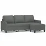 3-seater sofa with stool in dark gray fabric 180 cm by vidaXL, Sofas - Ref: Foro24-3201038, Price: 339,19 €, Discount: %