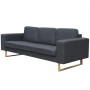 3 seater sofa dark gray fabric by vidaXL, Sofas - Ref: Foro24-243187, Price: 420,46 €, Discount: %