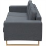 3 seater sofa dark gray fabric by vidaXL, Sofas - Ref: Foro24-243187, Price: 420,46 €, Discount: %