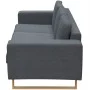 3 seater sofa dark gray fabric by vidaXL, Sofas - Ref: Foro24-243187, Price: 413,95 €, Discount: %