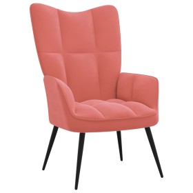 Pink Velvet Relaxation Chair by vidaXL, Armchairs - Ref: Foro24-328077, Price: 111,44 €, Discount: %