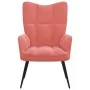 Rosa Samt-Entspannungsstuhl von vidaXL, Sessel - Ref: Foro24-328077, Preis: 108,21 €, Rabatt: %