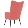 Rosa Samt-Entspannungsstuhl von vidaXL, Sessel - Ref: Foro24-328077, Preis: 108,21 €, Rabatt: %