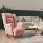 Sillón de terciopelo rosa de vidaXL, Sillones - Ref: Foro24-324063, Precio: 248,13 €, Descuento: %