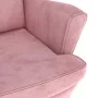 Sillón de terciopelo rosa de vidaXL, Sillones - Ref: Foro24-324063, Precio: 248,13 €, Descuento: %