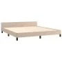 Cappuccino synthetic leather headboard bed frame 160x200cm by vidaXL, Beds and slatted bases - Ref: Foro24-347512, Price: 125...