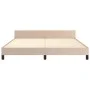 Cappuccino synthetic leather headboard bed frame 160x200cm by vidaXL, Beds and slatted bases - Ref: Foro24-347512, Price: 125...