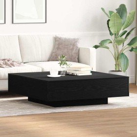 Mesa de Café Roble negro 100 x 100 x 31 cm Madera contrachapada