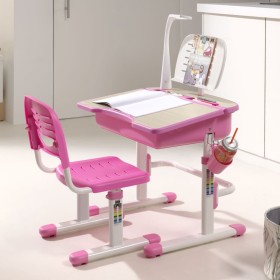 Vipack Escritorio niños regulable Comfortline 301 y silla rosa