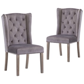 Dining chairs 2 units gray velvet by vidaXL, dining chairs - Ref: Foro24-3055850, Price: 419,05 €, Discount: %