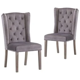 Dining chairs 2 units gray velvet by vidaXL, dining chairs - Ref: Foro24-3055850, Price: 463,74 €, Discount: %