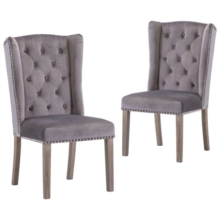Dining chairs 2 units gray velvet by vidaXL, dining chairs - Ref: Foro24-3055850, Price: 418,77 €, Discount: %