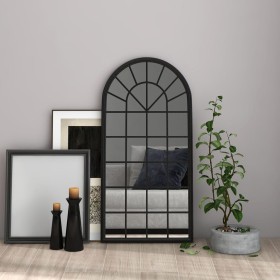 Espejo hierro negro para uso interior 90x45 cm