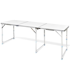 Klappbarer Campingtisch aus Aluminium 180 x 60 cm von vidaXL, Campingmöbel - Ref: Foro24-41326, Preis: 81,65 €, Rabatt: %
