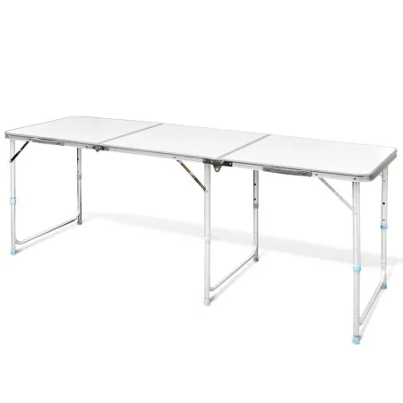 Folding aluminum camping table 180 x 60 cm by vidaXL, camping furniture - Ref: Foro24-41326, Price: 84,99 €, Discount: %