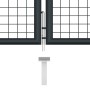 Puerta de jardín de malla de acero galvanizado, 400 x 75 cm