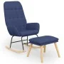 Rocking chair with blue fabric stool by vidaXL, Rocking chairs - Ref: Foro24-3097708, Price: 149,02 €, Discount: %