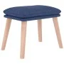Rocking chair with blue fabric stool by vidaXL, Rocking chairs - Ref: Foro24-3097708, Price: 149,02 €, Discount: %