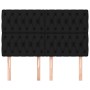 Headboards 4 units black fabric 72x7x78/88 cm by vidaXL, Headboards and footboards - Ref: Foro24-3116668, Price: 111,90 €, Di...