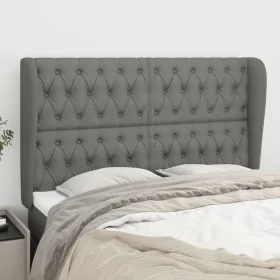 Headboard with dark gray fabric ears 147x23x118/128 cm by vidaXL, Headboards and footboards - Ref: Foro24-3118291, Price: 137...