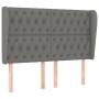 Kopfteil mit dunkelgrauen Stoffohren 147x23x118/128 cm von vidaXL, Kopf- und Fußteile - Ref: Foro24-3118291, Preis: 139,32 €,...