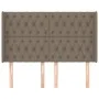Headboard with ears in taupe gray fabric 147x16x118/128 cm by vidaXL, Headboards and footboards - Ref: Foro24-3119918, Price:...