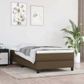 Brown fabric bed frame 100x200 cm by vidaXL, Beds and slatted bases - Ref: Foro24-3120495, Price: 77,48 €, Discount: %