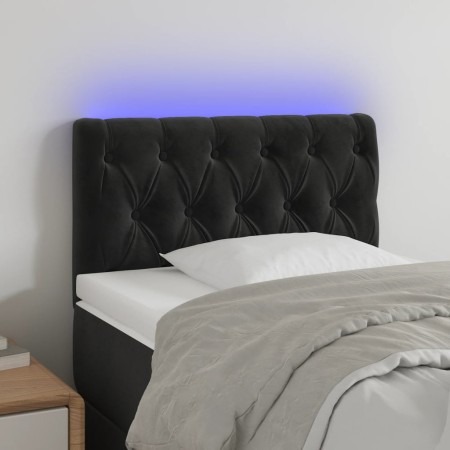 Black velvet headboard with LED 80x7x78/88 cm by vidaXL, Headboards and footboards - Ref: Foro24-3121980, Price: 51,78 €, Dis...