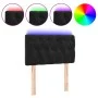 Black velvet headboard with LED 80x7x78/88 cm by vidaXL, Headboards and footboards - Ref: Foro24-3121980, Price: 56,43 €, Dis...