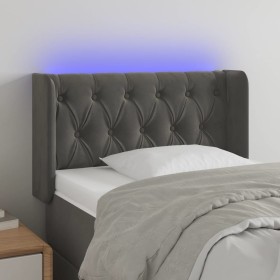 Dunkelgraues Samtkopfteil mit LED 83x16x78/88 cm von vidaXL, Kopf- und Fußteile - Ref: Foro24-3123603, Preis: 56,54 €, Rabatt: %