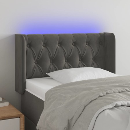 Dunkelgraues Samtkopfteil mit LED 83x16x78/88 cm von vidaXL, Kopf- und Fußteile - Ref: Foro24-3123603, Preis: 56,54 €, Rabatt: %