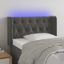 Dunkelgraues Samtkopfteil mit LED 83x16x78/88 cm von vidaXL, Kopf- und Fußteile - Ref: Foro24-3123603, Preis: 56,54 €, Rabatt: %