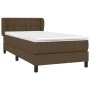 Box spring bed with dark brown fabric mattress 100x200 cm by vidaXL, Beds and slatted bases - Ref: Foro24-3126544, Price: 324...