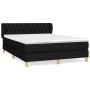 Box spring bed with black fabric mattress 140x200 cm by vidaXL, Beds and slatted bases - Ref: Foro24-3127047, Price: 472,29 €...