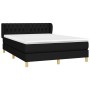 Box spring bed with black fabric mattress 140x200 cm by vidaXL, Beds and slatted bases - Ref: Foro24-3127047, Price: 472,29 €...