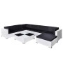 8-teiliges Gartenmöbel-Set und weiße Kissen aus synthetischem Rattan von vidaXL, Gartensets - Ref: Foro24-41265, Preis: 821,0...