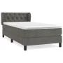 Box spring bed with dark gray velvet mattress 80x200 cm by vidaXL, Beds and slatted bases - Ref: Foro24-3127638, Price: 312,5...