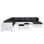 Set muebles de jardín 8 piezas y cojines ratán sintético blanco de vidaXL, Conjuntos de jardín - Ref: Foro24-41265, Precio: 8...